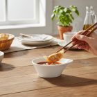 Szószos kiöntő tálka mártogatósokhoz porcelán 10x7x4 cm