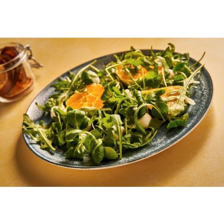 Turmae Éjkék porcelán lapostányér 25 cm – rusztikus és fine dining tálaláshoz