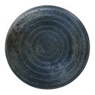 Turmae Éjkék Porcelán Lapostányér – 25 cm, Fine Dining tálaláshoz