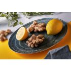 Turmae Éjkék Porcelán Lapostányér – 19 cm, Fine Dining tálaláshoz