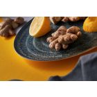 Turmae Éjkék Porcelán Lapostányér – 19 cm, Fine Dining tálaláshoz