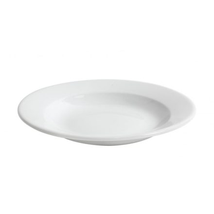 Boj fehér porcelán leveses mélytányér, 23 cm-es
