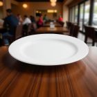 BOJ fehér porcelán menüs tányér 23 cm, elegáns tálalás főétellel – modern, minimalista porcelán tányér éttermek számára
