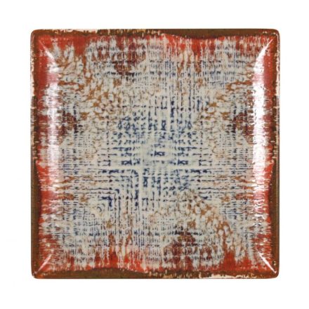 Ming III Charro porcelán négyzetes lapostányér – 20,5 cm, rusztikus prémium tálaláshoz