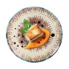 Infinity Micenas desszerttányér 19,5 cm desszerttel – fine dining porcelán tányér modern tálaláshoz, elegáns megjelenéssel