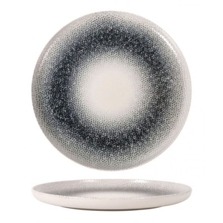 Mademoiselle szürke átmenetes magasperemű porcelán lapostányér 27 cm – elegáns fine dining főétel tálaló tányér