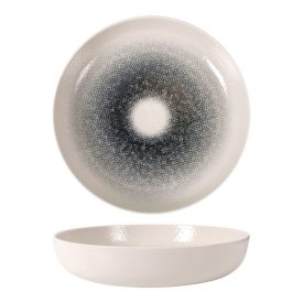 Mademoiselle szürke átmenetes porcelán mélytányér, 23 cm, 1 literes, Fine Dining tálaláshoz