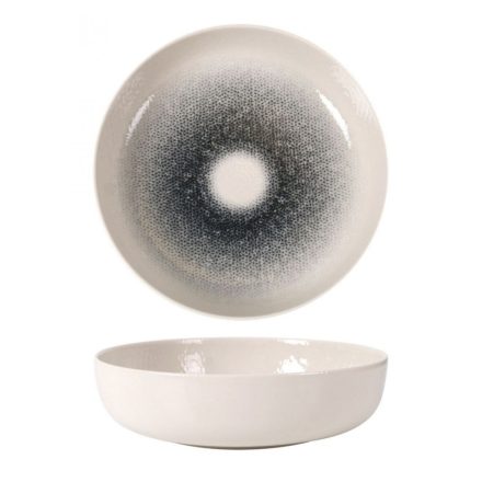 Mademoiselle szürke átmenetes porcelán mélytányér, 18 cm, 5 cm magas, kb. 4-5 dl űrtartalommal