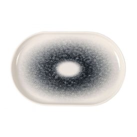 Mademoiselle Szürke Átmenetes Porcelán Ovális Tálalótál – 20x13 cm, Fine Dining tálaláshoz