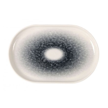 Mademoiselle Szürke Átmenetes Porcelán Ovális Tálalótál – 20x13 cm, Fine Dining tálaláshoz