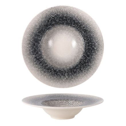 Mademoiselle szürke átmenetes porcelán pasta tányér 28x6,8 cm – kb. 1–1,2 literes űrtartalommal, Fine Dining tálaláshoz
