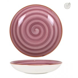 Bonna Purple 23 cm mélytányér – lila porcelán, pattanásálló, 6 db-os HoReCa szett