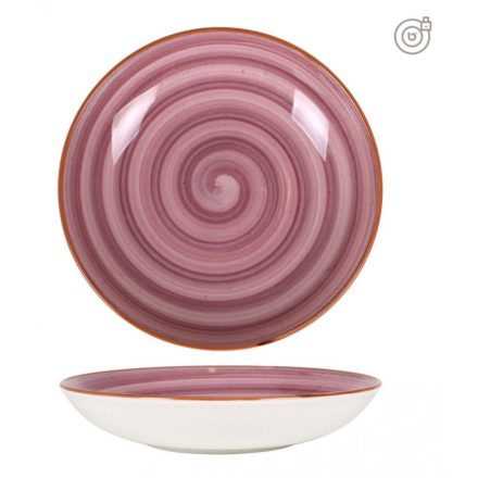 Bonna Purple 23 cm mélytányér – lila porcelán, pattanásálló, 6 db-os HoReCa szett