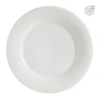 Enyhe krém színű porcelán lapostányér 30 cm – Albus Portedo kollekció, elegáns tálaláshoz