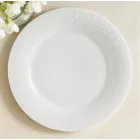 Prémium Albus Portedo porcelán lapostányér 24 cm, krémszínű, 6 db-os csomagban