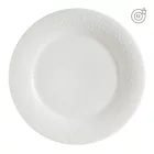 Enyhe krém színű porcelán lapostányér, 24 cm – Albus Portedo kollekció, elegáns és tartós porcelán
