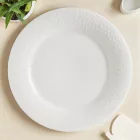 Prémium Albus Portedo lapostányér 22 cm, porcelán, krémszínű – elegáns vendéglátói minőség