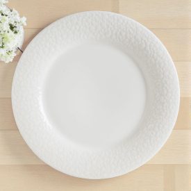 Albus Portedo porcelán lapostányér 18 cm – 6 db-os, enyhe krém színű desszertes tányér szett