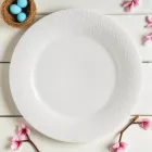 Albus Portedo 18 cm porcelán tányér – krémszínű, elegáns és időtálló desszertes lapostányér