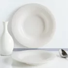 Albus Portedo 23 cm porcelán mélytányér szett, krémszínű, elegáns és időtálló kivitel