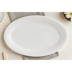 Albus Portedo porcelán ovális sültestál 24×12×2 cm – 6 db-os, enyhe krém színű szett elegáns tálaláshoz