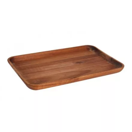Acacia szögletes akáciafa tálaló tálca 29,8×19,7×2,5 cm – rusztikus, mosogatógépbe nem tehető