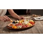 Acacia ovális fa tálaló tálca 29,8x19,7x2,5 cm