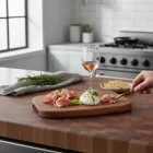 Acacia szögletes fa tálalódeszka 22,5x16x1,5 cm – elegáns és természetes