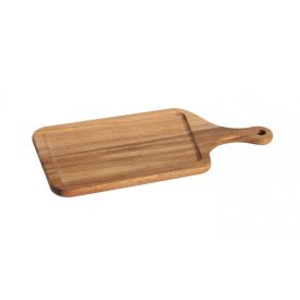   Acacia szögletes hajlított nyeles fa tálalódeszka 40x20x1.5 cm