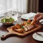 Acacia nyeles fa tálalódeszka tapas, antipasti és fingerfood falatok tálalásához