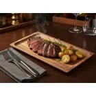 Acacia  szögletes fa tálaló tálca 25x12x2 cm