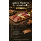 Acacia szögletes akácfa tálalódeszka 40×20×1,5 cm-es méretben