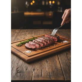Acaci szögletes fa tálalódeszka 40x20x1.5 cm