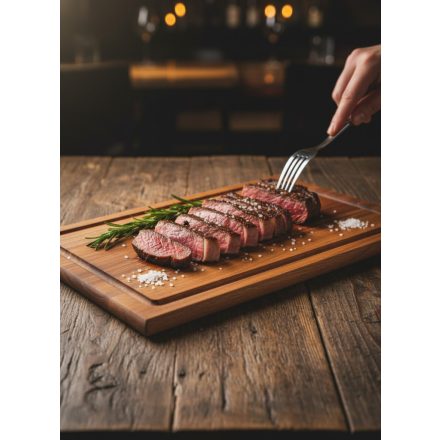 Acaci szögletes fa tálalódeszka 40x20x1.5 cm