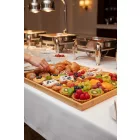 GN 1/1 bambusz tálalótálca, 53×32,5x2,5 cm, svédasztalos kínáláshoz (GOBI)