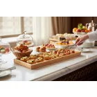 GN 2/4 bambusz tálalótálca, 53x16.2x2.5cm, svédasztalos kínáláshoz (GOBI)