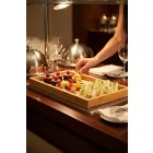 GN 1/3 bambusz tálalótálca, 32.5x17.5x2.5cm, svédasztalos kínáláshoz (GOBI)