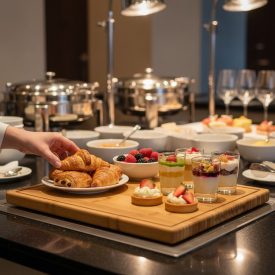   GN 1/1 bambusz tálalótálca, 53x32.5x1.5cm, svédasztalos kínáláshoz