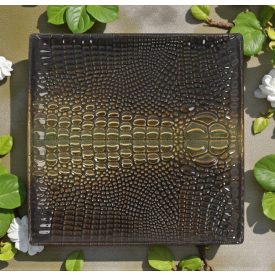   Cocodrilo spanyol porcelán desszerttányér – 20x20 cm, krokodil mintázattal