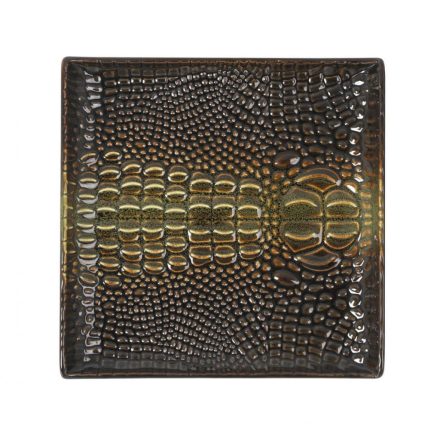 Cocodrilo spanyol porcelán kenyértányér – 15x15 cm, krokodil mintázattal