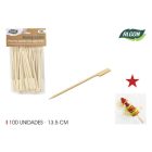 Bambusz szendvicstű 13,5 cm-es 100 db/csomag