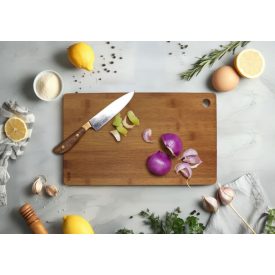 Bamboo Dark vágódeszka 37×22×1,7 cm – sötét bambusz Quttin, antibakteriális, elegáns és tartós