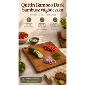 Quttin Bamboo Dark bambusz vágódeszka 37×22×1,7 cm – sötét kivitel