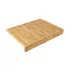 Bamboo vágódeszka ütköző peremmel 45×35×1,2 cm – világos bambusz, antibakteriális, stabil és késkímélő