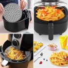 Szilikon Air Fryer lap kerek 19,5 cm – újrahasználható, tapadásmentes, 220 °C-ig hőálló