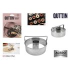 Fánkszaggató 10 cm-es átmérővel és 6 cm magas peremmel – rozsdamentes acél, professzionális cukrászati eszköz