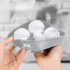 Szilikon jéggömb készítő – 4 db, 4,5 cm átmérőjű jéggömbhöz, BPA-mentes, mosogatógépben mosható