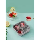 Szilikon jéggömb készítő – 4 db, 4,5 cm átmérőjű jéggömbhöz, BPA-mentes, mosogatógépben mosható
