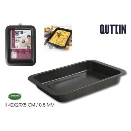 Quttin szénacél sütőtepsi 42x29 cm – 0,5 mm vastag, nagyméretű sütőforma