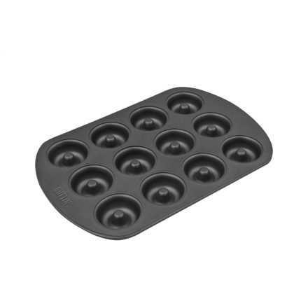 Quttin szénacél minifánk sütőforma 12 fészkes, 4,5 cm átmérő, 27x18x2 cm, 0,5 mm vastag